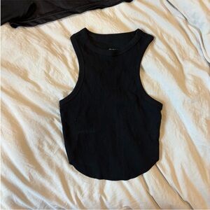 Wild Fable Black Ribbed Crop Top